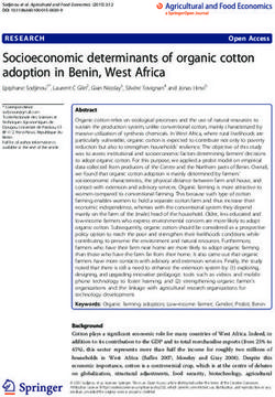 Socioeconomic determinants of organic cotton adoption in Benin, West Africa