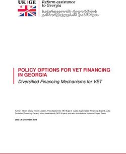POLICY OPTIONS FOR VET FINANCING IN GEORGIA