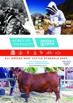 ACRES OF INGENUITY ALL BREEDS BEEF CATTLE SCHEDULE 2020 - Wanaka A&P Show
