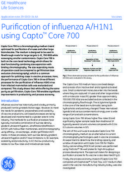 Purification of influenza A/H1N1 using Capto Core 700