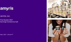 AMYRIS, INC. First Quarter 2021 Earnings Conference Call - May 6, 2021 - 6:00 am PT