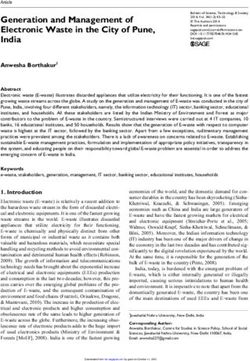 Generation and Management of Electronic Waste in the City of Pune, India