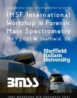 IMSF International Workshop in Forensic Mass Spectrometry - MAY 2021 Sheffield UK