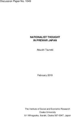 NATIONALIST THOUGHT IN PREWAR JAPAN - Discussion Paper No. 1049 - Osaka University