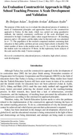 An Evaluation Constructivist Approach in High School Teaching Process: A Scale Development and Validation