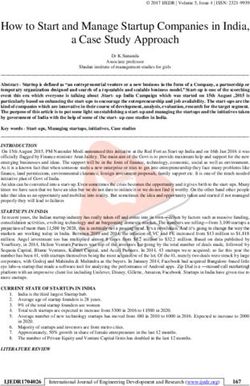 How to Start and Manage Startup Companies in India, a Case Study Approach - IJEDR