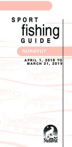 Fishing NUNAVUT APRIL1, 2018 TO MARCH31, 2019 - Government of Nunavut