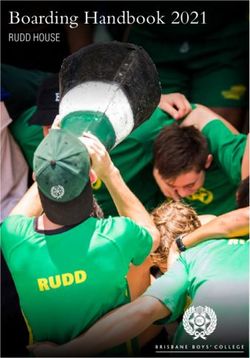 Boarding Handbook 2021 - RUDD HOUSE - Brisbane Boys' College