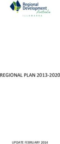 REGIONAL PLAN 2013-2020 - UPDATE FEBRUARY 2014