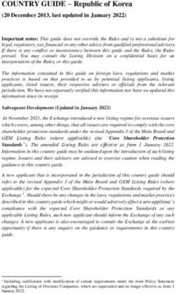 COUNTRY GUIDE - Republic of Korea - (20 December 2013, last updated in January 2022) - HKEX