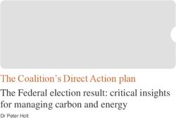 The Coalition's Direct Action plan The Federal election result: critical insights for managing carbon and energy - Dr Peter Holt