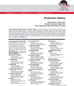 Production History Artistic Director, Molly Smith Executive Producer, Edgar Dobie