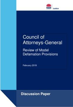 Council of Attorneys-General - Review of Model Defamation Provisions February 2019 - NSW Department of Justice