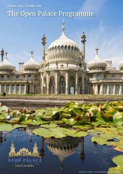 The Open Palace Programme - 30 June 2019 - 17 July 2019 - The Open Palace Programmes