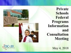 Private Schools Federal Programs Information and Consultation Meeting - May 4, 2018