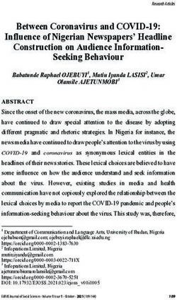Between Coronavirus and COVID-19: Influence of Nigerian Newspapers' Headline Construction on Audience Information-Seeking Behaviour