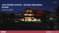 OUR FUTURES UPDATE - SLOUGH WELLBEING BOARD - March 2020 - Slough Borough Council