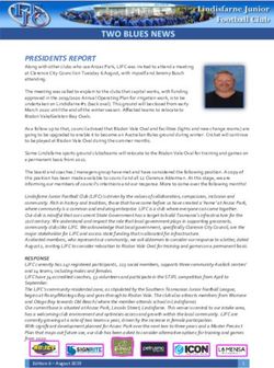 PRESIDENTS REPORT - SportsTG