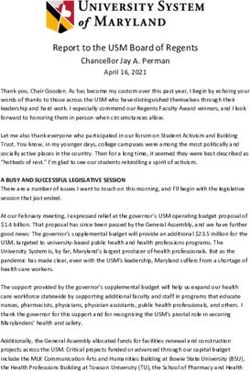 Report to the USM Board of Regents - Chancellor Jay A. Perman - University System of ...