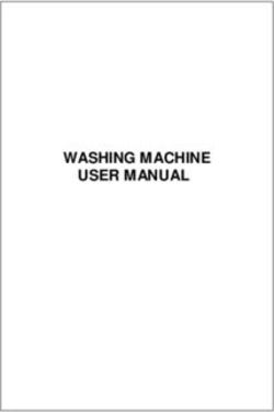WASHING MACHINE USER MANUAL