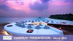 COMPANY PRESENTATION - March 2022 - Anantara Kihavah Maldives Villas, Maldives - Minor International