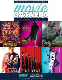 FALL 2018movie CATALOG - Swank Motion Pictures