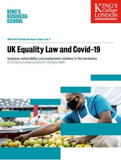 UK Equality Law and Covid-19 - KING'S BUSINESS SCHOOL Employee vulnerability and employment relations in the workplace Dr Graeme Lockwood and Dr ...