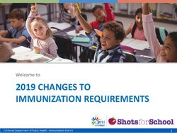 2019 CHANGES TO IMMUNIZATION REQUIREMENTS - Welcome to