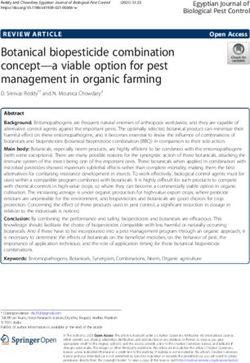 Botanical biopesticide combination concept-a viable option for pest management in organic farming