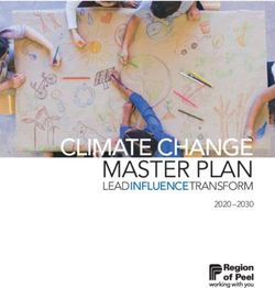 CLIMATE CHANGE MASTER PLAN - LEADINFLUENCETRANSFORM 2020 -2030 - Region of Peel