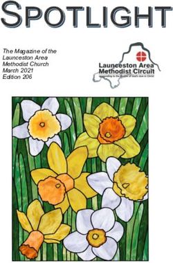 The Magazine of the Launceston Area Methodist Church March 2021 Edition 206 - Launceston Area Methodist Circuit