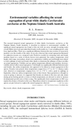 Environmental variables affecting the sexual segregation of great white sharks Carcharodon