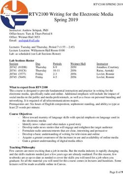 RTV2100 Writing for the Electronic Media - UF College of ...