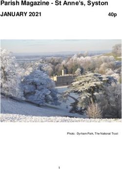 Parish Magazine - St Anne's, Syston - JANUARY 2021 40p