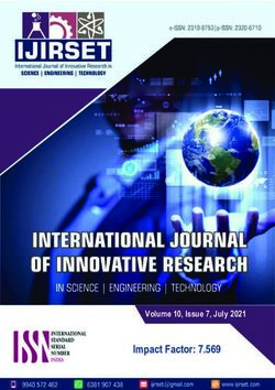 Impact Factor: 7.569 Volume 10, Issue 7, July 2021 - IJIRSET