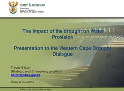 Provision Presentation to the Western Cape Drought Dialogue - Trevor Balzer Strategic and Emergency projects - Green Agri