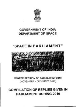"SPACE IN PARLIAMENT" - COMPILATION OF REPLIES GIVEN IN PARLIAMENT DURING 2019 - GOVERNMENT OF INDIA DEPARTMENT OF SPACE - "SPACE IN ...