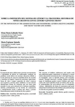 SOBRE LA IMPOSICIÓN DEL SISTEMA DE GÉNERO Y LA TRANSFOBIA: HISTORIAS DE NIÑXS CREATIVXS CON EL GÉNERO Y JÓVENES TRANS