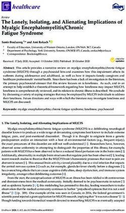 The Lonely, Isolating, and Alienating Implications of Myalgic Encephalomyelitis/Chronic Fatigue Syndrome - MDPI