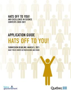 HATS OFF TO YOU! APPLICATION GUIDE - HATS OFF TO YOU ! - Gouvernement du Québec