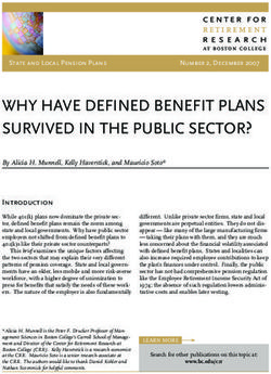 WHY HAVE DEFINED BENEFIT PLANS SURVIVED IN THE PUBLIC SECTOR?