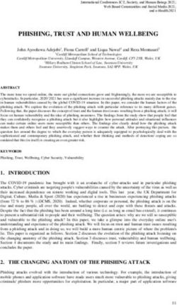 PHISHING, TRUST AND HUMAN WELLBEING