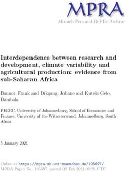 Interdependence between research and development, climate variability and agricultural production: evidence from sub-Saharan Africa - Munich ...