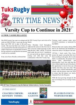 Varsity Cup to Continue in 2021 - University of Pretoria
