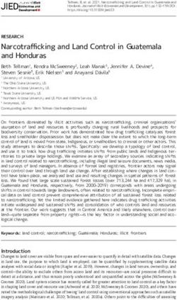 Narcotrafficking and Land Control in Guatemala and Honduras