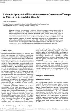A Meta-Analysis of the Effect of Acceptance Commitment Therapy on Obsessive-Compulsive Disorder