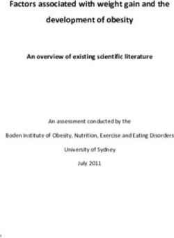 Factors associated with weight gain and the development of obesity - An overview of existing scientific literature
