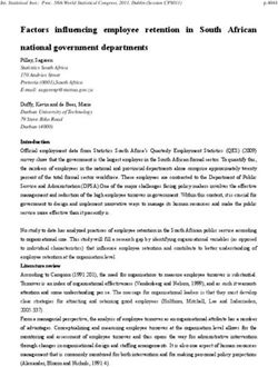 Factors influencing employee retention in South African national government departments