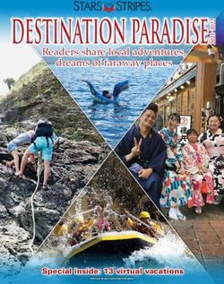 DESTINATION PARADISE2 - Readers share local adventures, dreams of faraway places - Special inside: 13 virtual vacations - Stars and Stripes