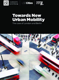 Towards New Urban Mobility - The case of London and Berlin